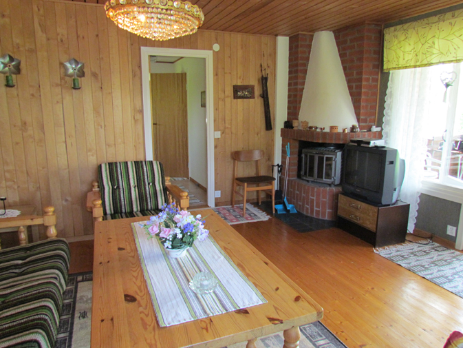 Wohnraum mit Kamin