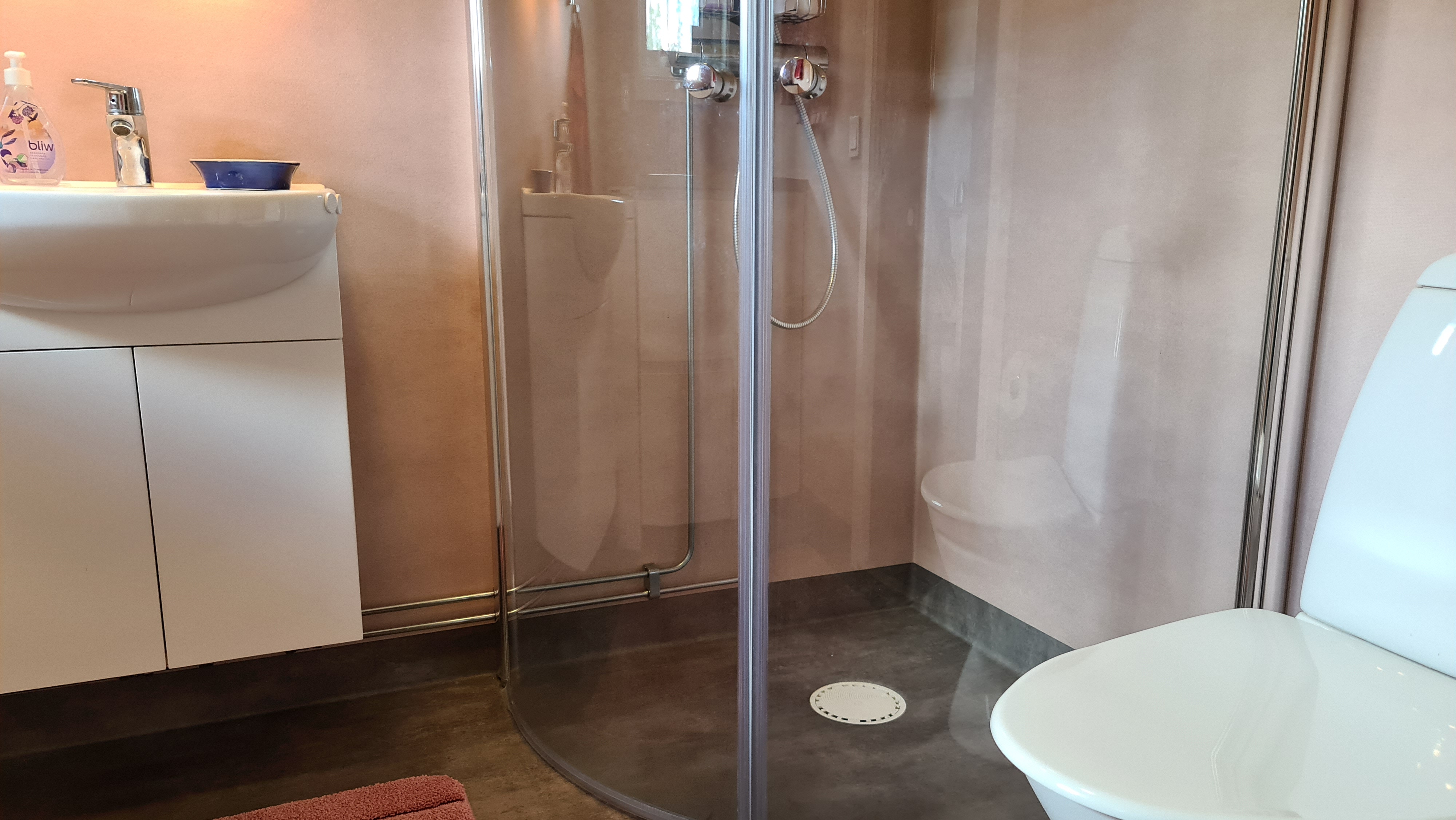 Bad mit Dusche, WC und WaMa