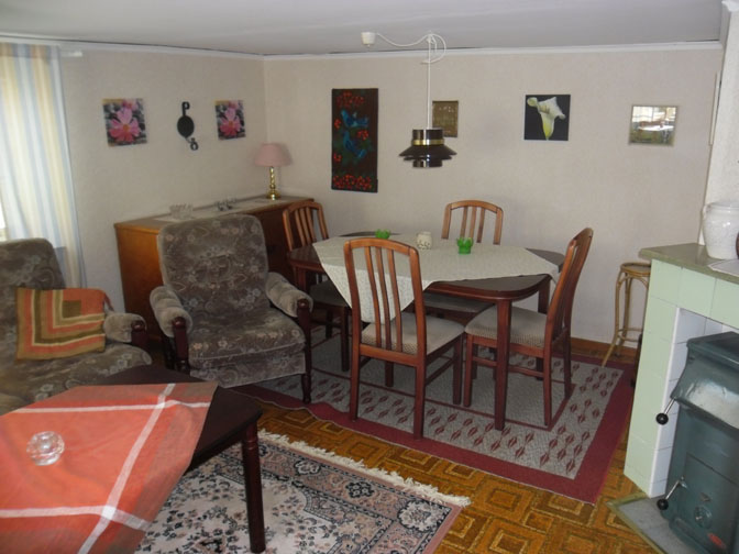Essbereich im Wohnzimmer