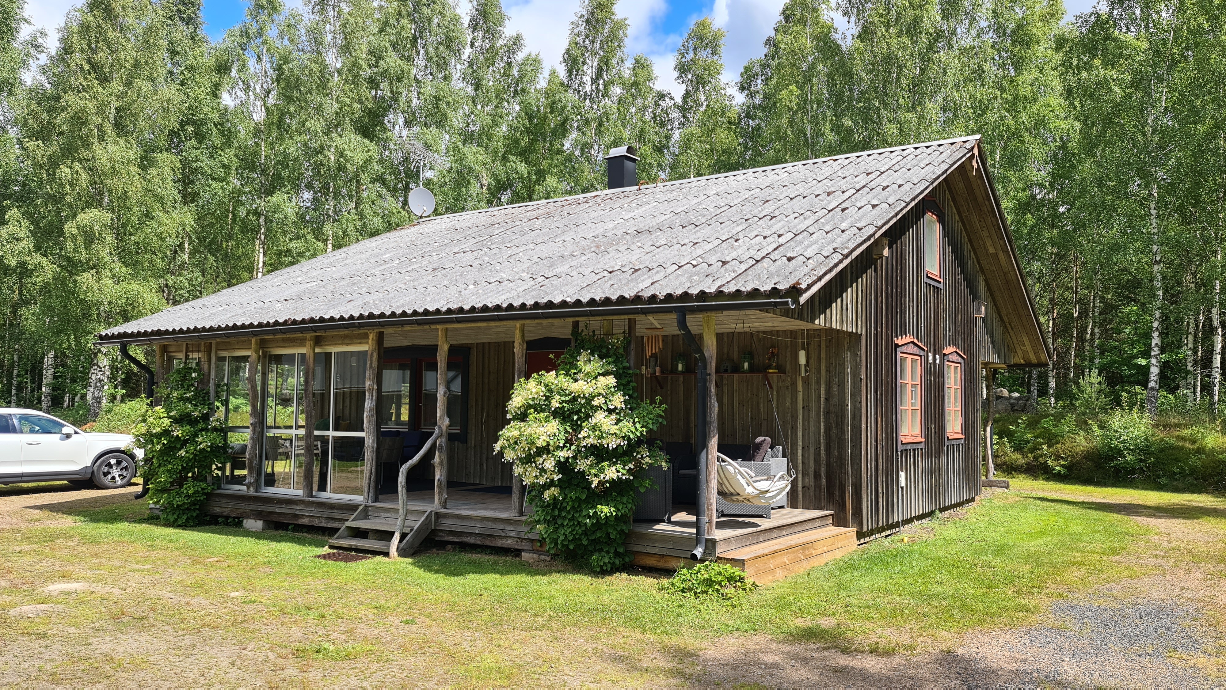 Blick auf das Ferienhaus