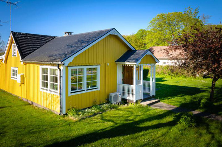Seitenansicht des Ferienhauses