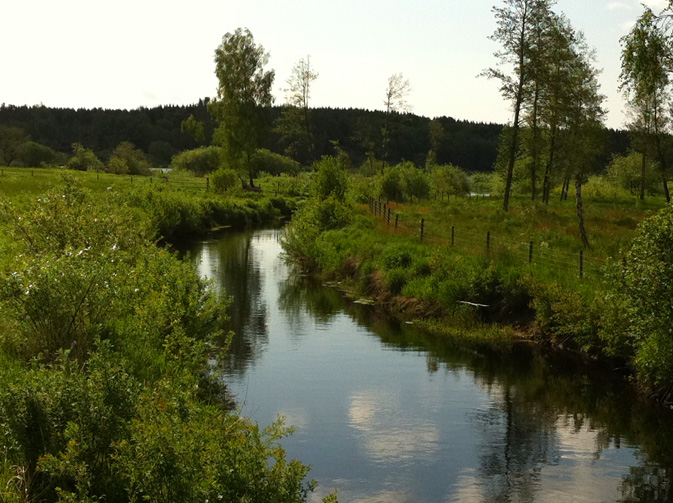 Nttrabyn-Auslauf in den See